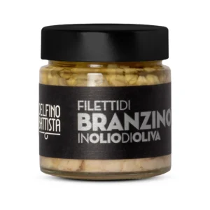 Fillets of sea bass in oil made from olives