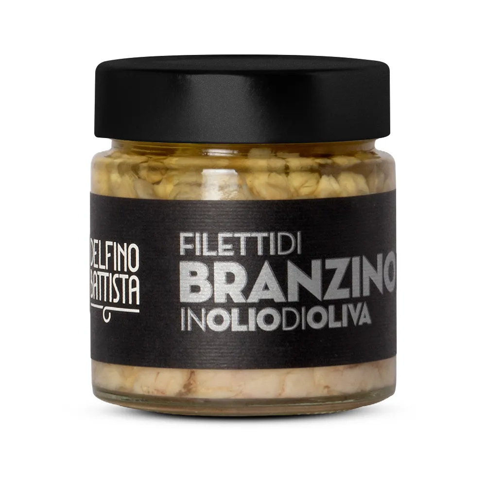 Filetti di branzino in olio di oliva