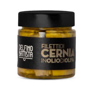 Fillets of grouper in oil made from olives